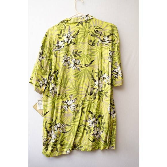 Caribbean Joe M Kiwi hawaiian floral Magical Mystery Tour button down shirt NEW - Picture 5 of 8